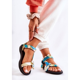 PM1 Sandálias femininas com velcro verde Caprisa branco 2 PM1 Sandálias femininas com velcro verde Caprisa branco 2