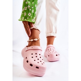 FS1 Chinelos femininos de espuma Crocs Pink Coline rosa 1