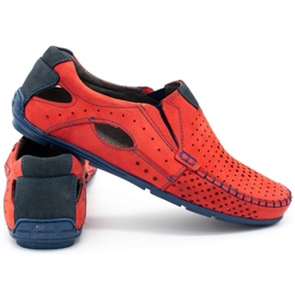 Mario Pala Sapatos masculinos mocassins vermelho verão 901 3