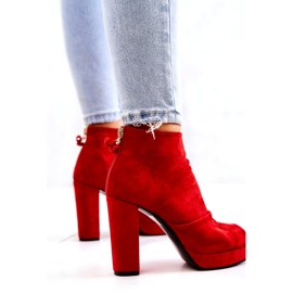 WS1 Botas em um bar aberto Toes Red Adore vermelho 3