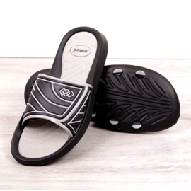 Atletico Chinelos de piscina Atlético M ATC207A preto cinza 2