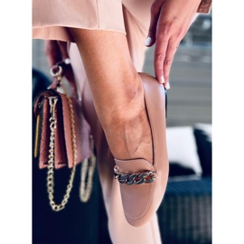 Mocassim Addison Nude Chain bege 2