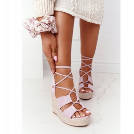 MSMG Tied Wedge Sandals Violet Mallorca tolet 2