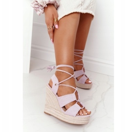 MSMG Tied Wedge Sandals Violet Mallorca tolet 3