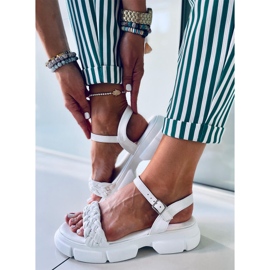 Sandálias de sola alta Shanti White branco 2