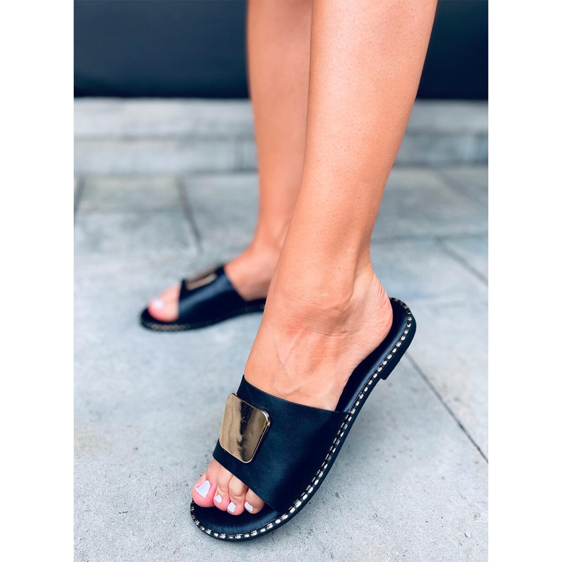 Chinelos femininos pretos de Utah 2