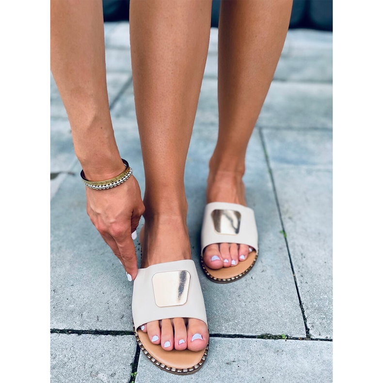 Chinelos femininos Utah Bege 2