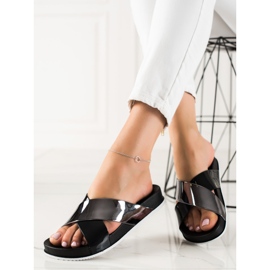 Groto Gogo Chinelos pretos cintilantes 1