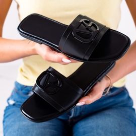 SHELOVET Chinelos pretos 1