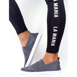 Tênis feminino slip-on Big Star FF274A607 cinza 4