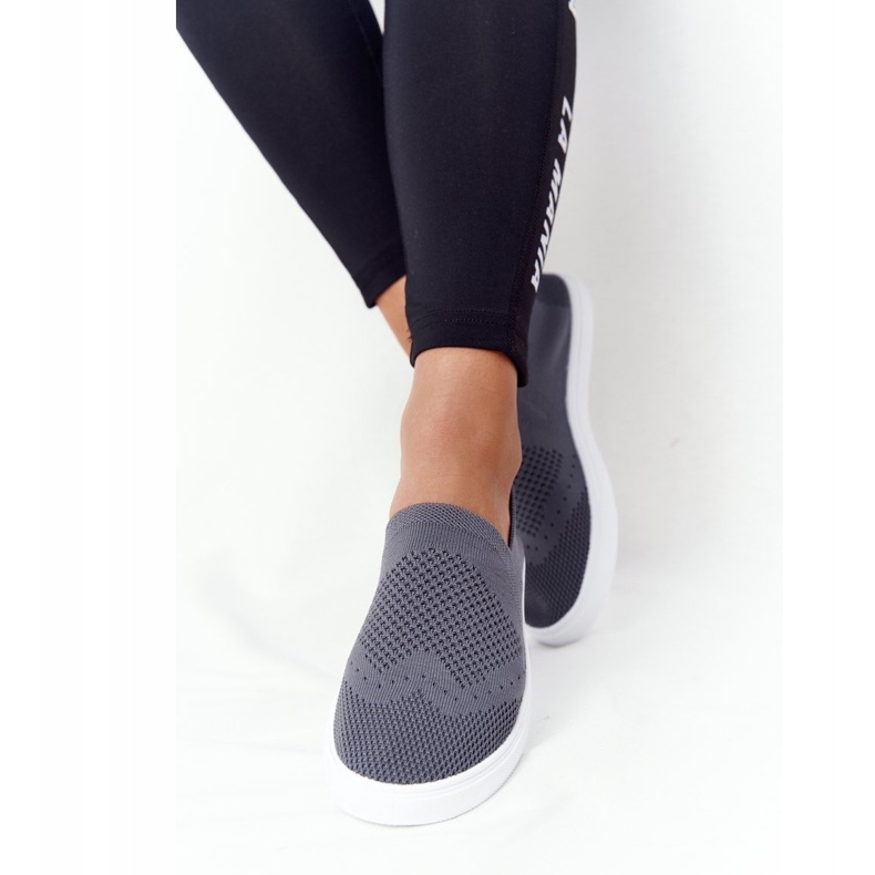 Tênis feminino slip-on Big Star FF274A607 cinza 5