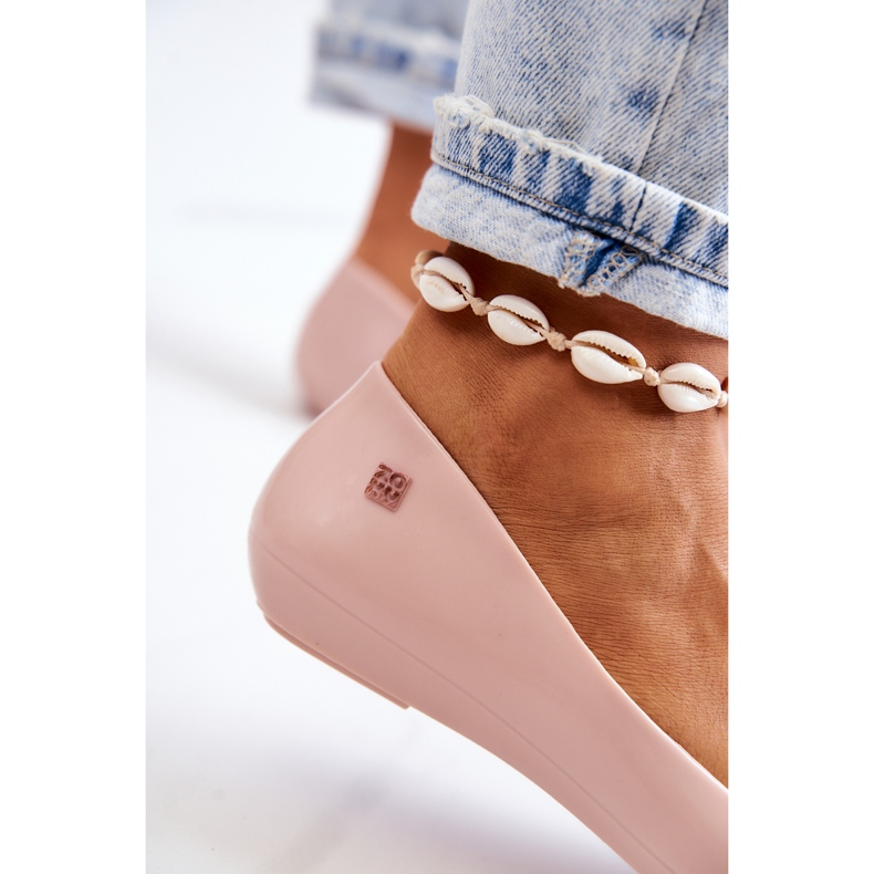 Bailarinas femininas de borracha perfumadas ZAXY JJ285051 nude bege 3