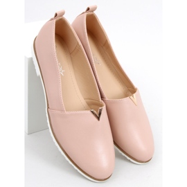 Mocassins femininos nude macios rosa 2