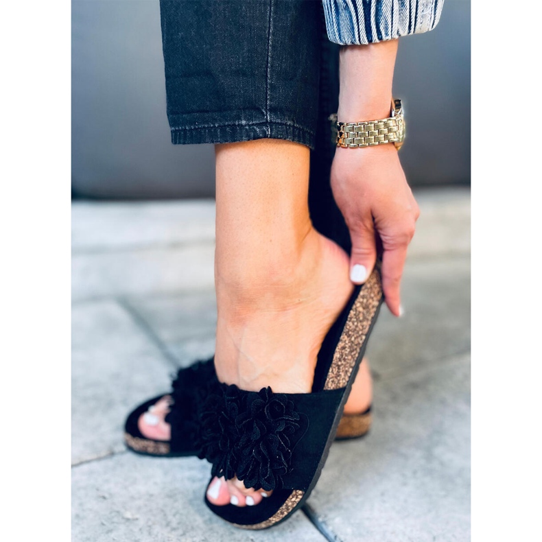 Chinelos de cortiça Berry Black preto 2