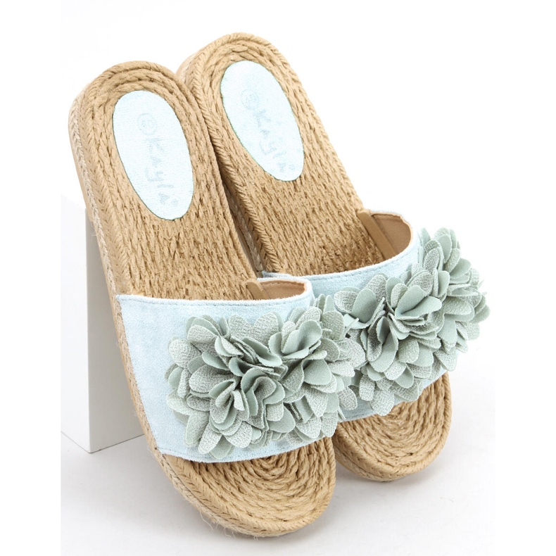 Chinelos florais fiesta verde prímula 2