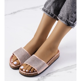 Chinelos Jorja rosa na sola de cortiça 1