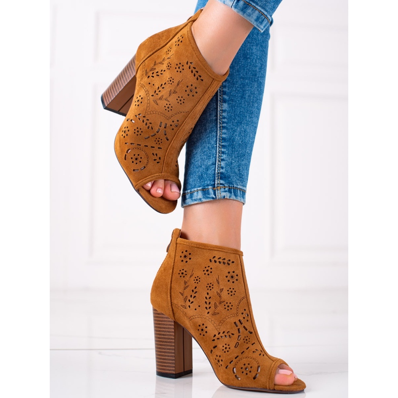 Seastar Botas Openwork Open Toe marrom 1