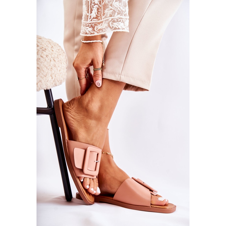 Chinelos femininos da moda para o verão rosa Sylvia 1