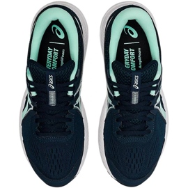Asics Gel Contend 7 W 1012A911 407 tênis de corrida azul marinho verde 1