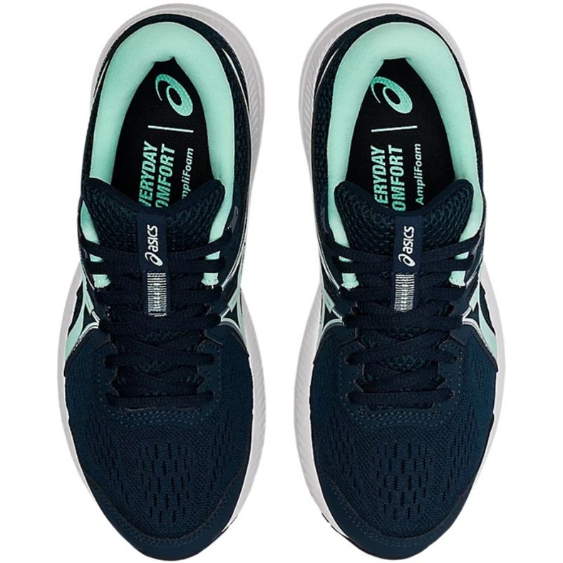 Asics Gel Contend 7 W 1012A911 407 tênis de corrida azul marinho verde 1