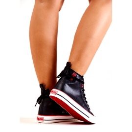 Tênis alto de couro Big Star JJ274131 Preto 4