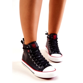 Tênis alto de couro Big Star JJ274131 Preto 5