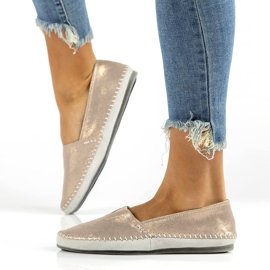 Sapatos de couro Filippo DP031 / 22 Go golden cinza dourado 7