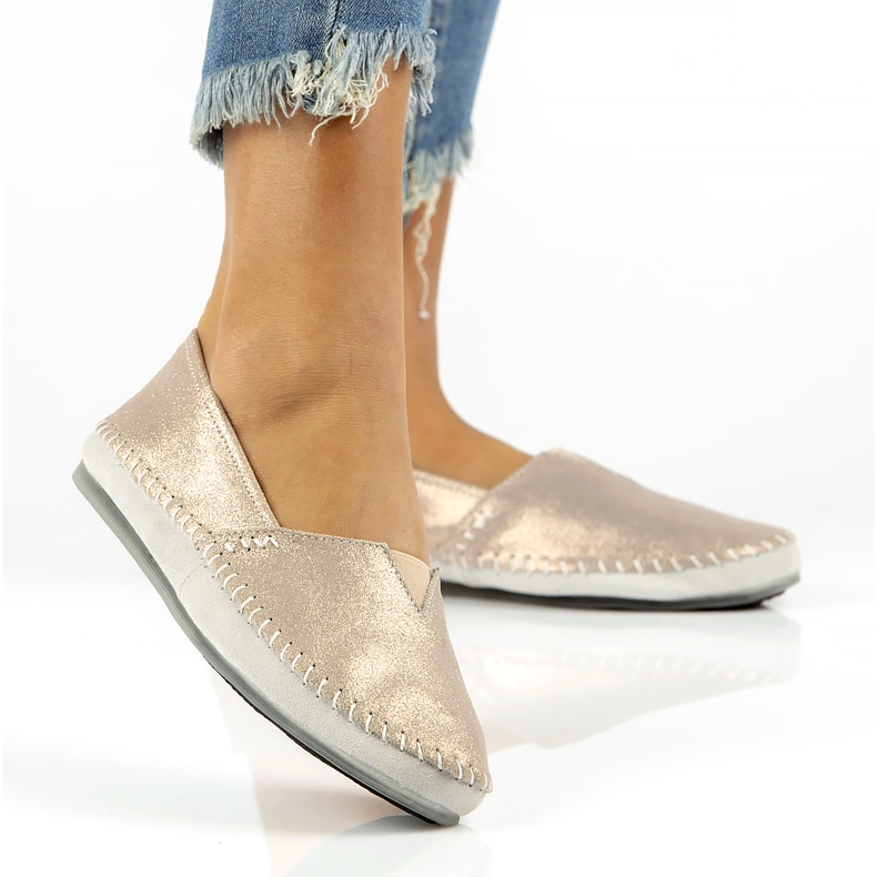 Sapatos de couro Filippo DP031 / 22 Go golden cinza dourado 4