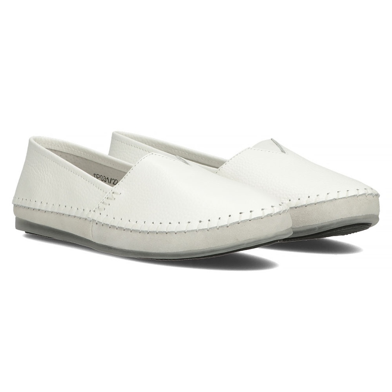 Sapatos de couro Filippo DP031 / 22 WH branco cinza 4
