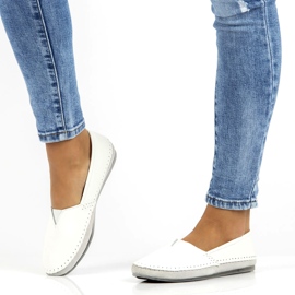 Sapatos de couro Filippo DP031 / 22 WH branco cinza 6