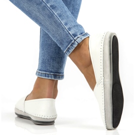 Sapatos de couro Filippo DP031 / 22 WH branco cinza 1