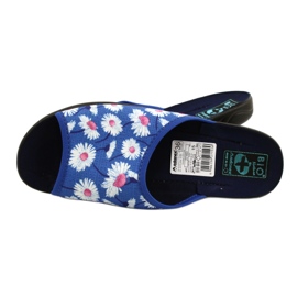 Adanex Chinelos femininos com flores Gadane SAK1 27153 branco azul rosa 6