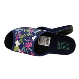 Chinelos de mulher com flores Adanex Sara SAK1 27272 azul marinho azul rosa verde 6