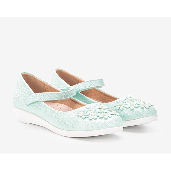 BM Bailarinas verdes brilhantes para crianças Alaja 1