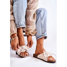 PS1 Chinelos Wendy Bege Claro com Solado de Cortiça 2