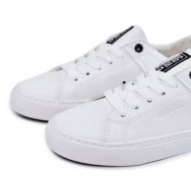 Tênis masculino de couro Big Star JJ174105 branco e preto 4