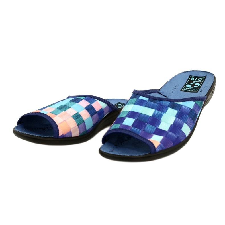 Chinelos Femininos Adanex 27268 SAK1 roxo azul-marinho azul laranja 3