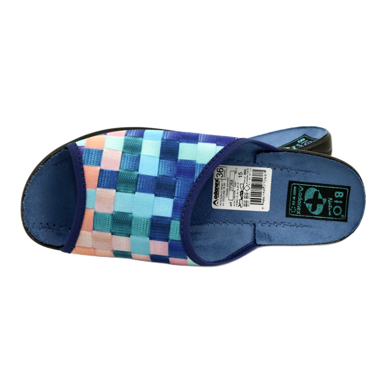 Chinelos Femininos Adanex 27268 SAK1 roxo azul-marinho azul laranja 5
