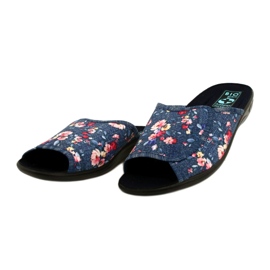 Chinelos femininos Com flores Adanex 27116 azul 3