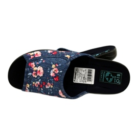 Chinelos femininos Com flores Adanex 27116 azul 5 Chinelos femininos Com flores Adanex 27116 azul 5