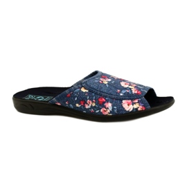 Chinelos femininos Com flores Adanex 27116 azul 1