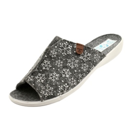 Sapatilhas de floco de neve de feltro Adanex 24217 branco cinza 4