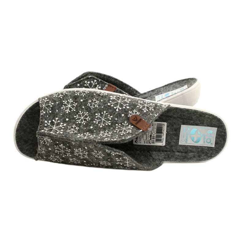 Sapatilhas de floco de neve de feltro Adanex 24217 branco cinza 6