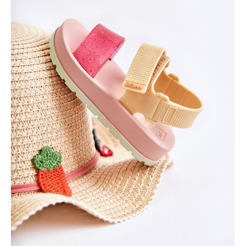 Sandálias infantis confortáveis ​​perfumadas ZAXY JJ385028 rosa-amarelo ['rosa'] 2