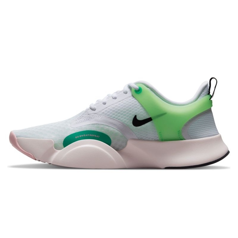 Tênis de treinamento Nike SuperRep Go 2 W CZ0612-136 branco verde 1