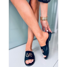 Chinelos Larisa Black de mulher preto 2