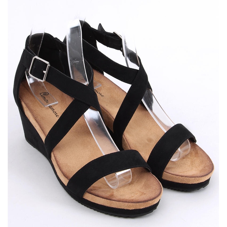 Sandálias de cunha Ashlyn Black preto 1