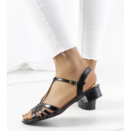 Sandálias Halsea pretas de mulher preto 1