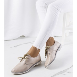 Sapatos com cadarço de ouro brilhante Grand Street dourado 1