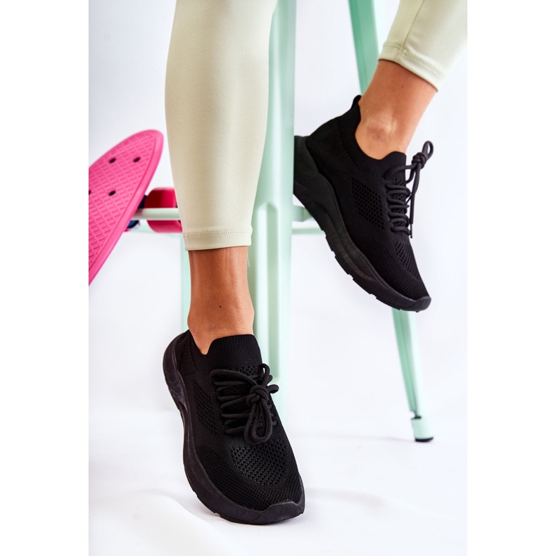 FK2 Tênis esportivo feminino, slip-on preto Livia 2